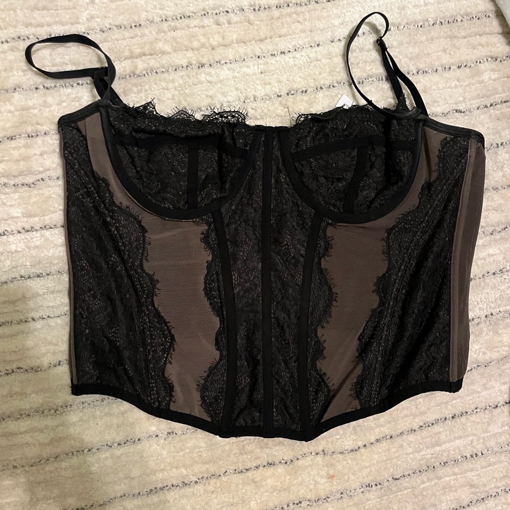 Urban Outfitters Black Lace Corset